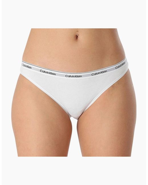 Calvin Klein White Modern Logo Bikini Brief