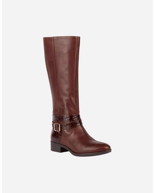 Geox Brown Ladies Felicity Leather Boots