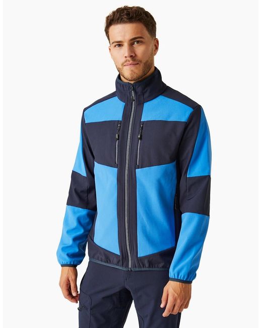 Regatta Blue Professional Adult 2 Layer Soft Shell Jacket for men