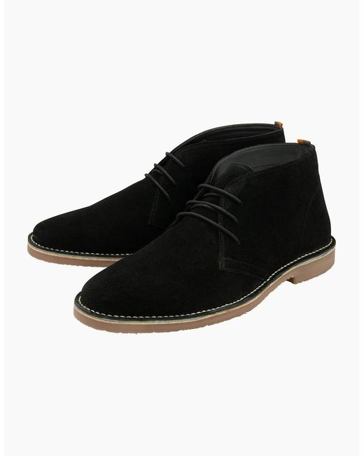 Frank Wright Black Edwin Desert Boots for men