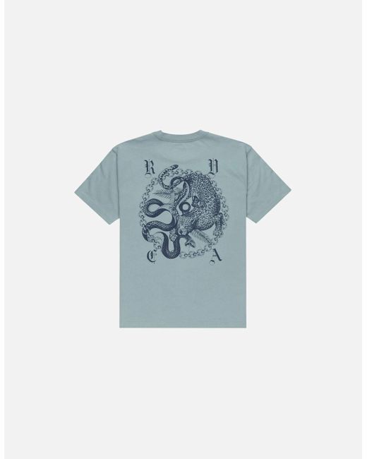 RVCA Blue Benj Battle T-Shirt for men