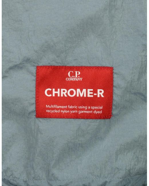 C P Company Blue Chrome-R Multi-Pocket Bomber Jacket for men
