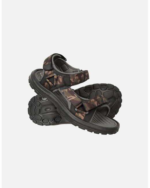Mountain Warehouse Black Crete Camo Sandals for men