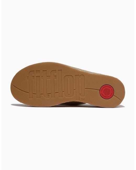 Fitflop Natural Platfforms Leather Platino Sandals