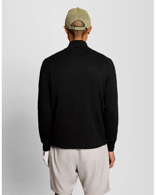 Lyle & Scott Black Performance 1/4 Zip Jumper for men