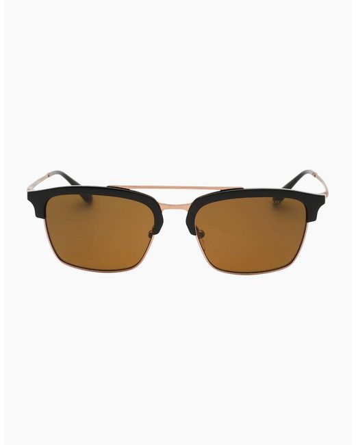 Emporio Armani Multicolor Shiny Frame Dark Lensed Sunglasses for men