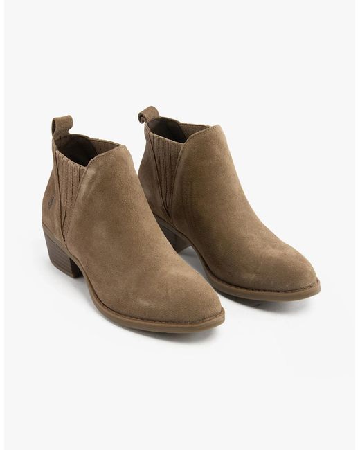 Hush Puppies Brown Isobel Leather Ankle Boots Taupe