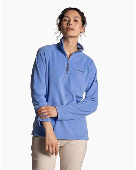 Craghoppers Blue Ladies Nation Trust Miska Half Zip Fleece Top