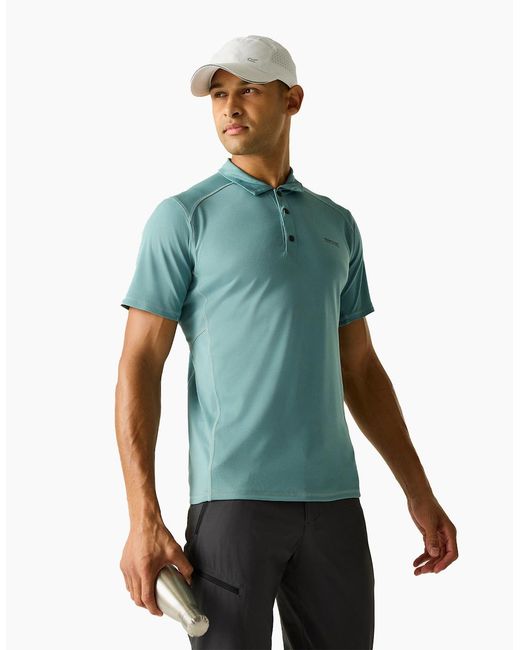 Regatta Blue Virda Logo Polo Shirt for men