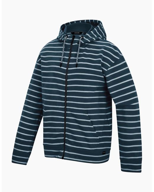 Regatta Blue Ladies Bayletta Striped Full Zip Hoodie