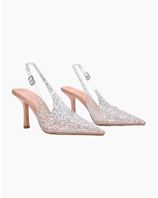 XY London Pink Ladies Pauline Perspex High Heels