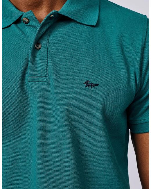 aubi Green Oliver Pique Polo for men