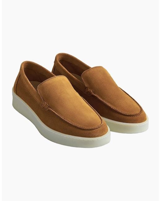 Hudson Brown Hawkins Cognac Suede Loafer for men