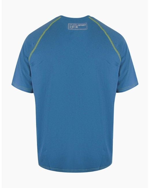 Philipp Plein Blue Plein Sport Performance Logo Light T-Shirt for men