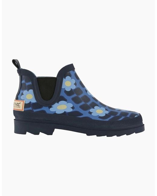 Regatta Blue Ladies Orla Kiely Daisy Wellington Boots