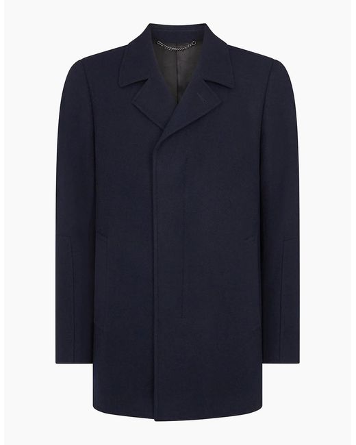 Remus Uomo Blue Lochlan Overcoat Dark for men