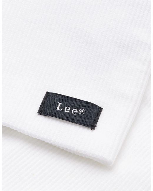 Lee Jeans White Flora V-Neck Slim Fit Crop Bra