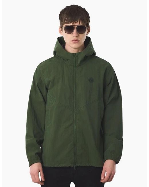 Pretty Green Green Feltham Hooded Khaki Jacket for men