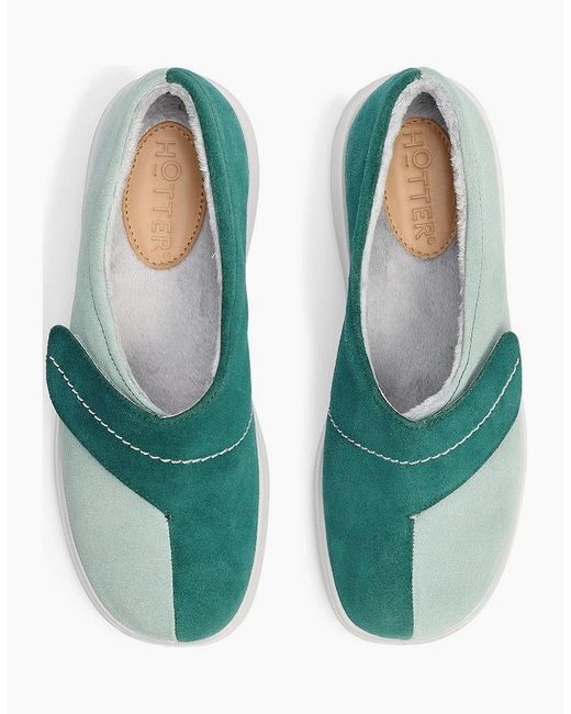Hotter Green Wrap Slippers