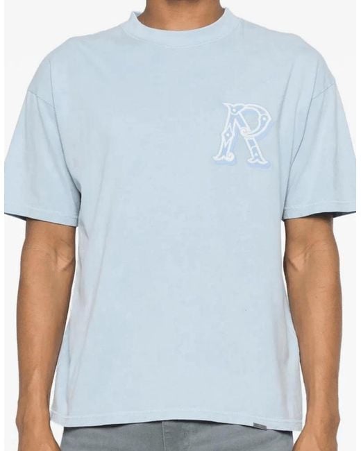 Represent Blue Western Initial Oversized Sky T-Shirt for men