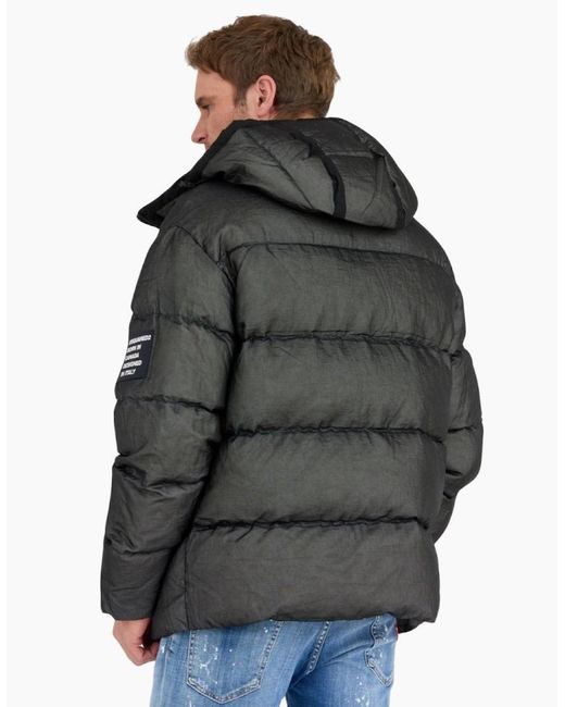 DSquared² Black Faded Puffer Down Jacket for men
