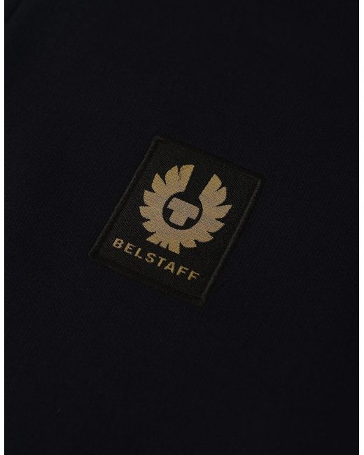 Belstaff Blue Patch Logo 1/4 Zip Sweatshirt for men