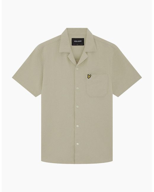 Lyle & Scott Natural Lyle & Scott Crinkle Resort Shirt