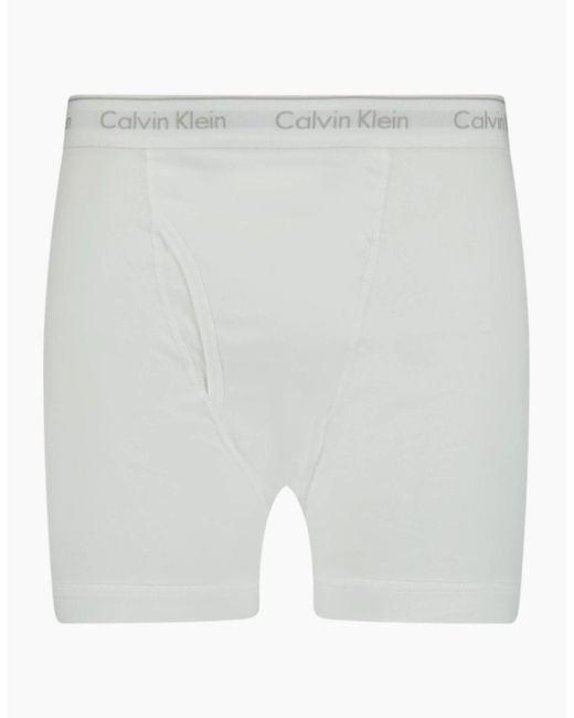 Calvin Klein White Stencil Logo Cotton Stretch Boxers, & (3 Pack) for men