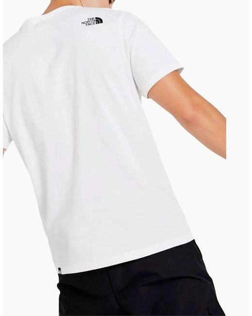 The North Face White T Shirts Small Box Short Sleeve Summer Cotton Tee for men