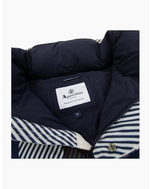 Aquascutum Blue Sp Puffer Jacket 50 for men