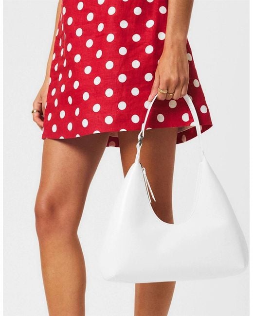 By Far White Leather Shoulder Bag