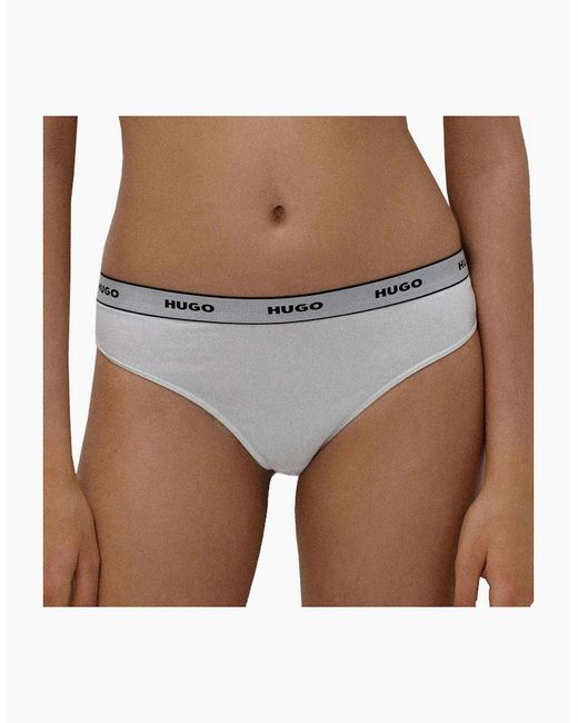 Boss White 3-Pack Classic Logo Thongs