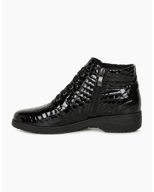 Caprice Black Amanda Ankle Boots