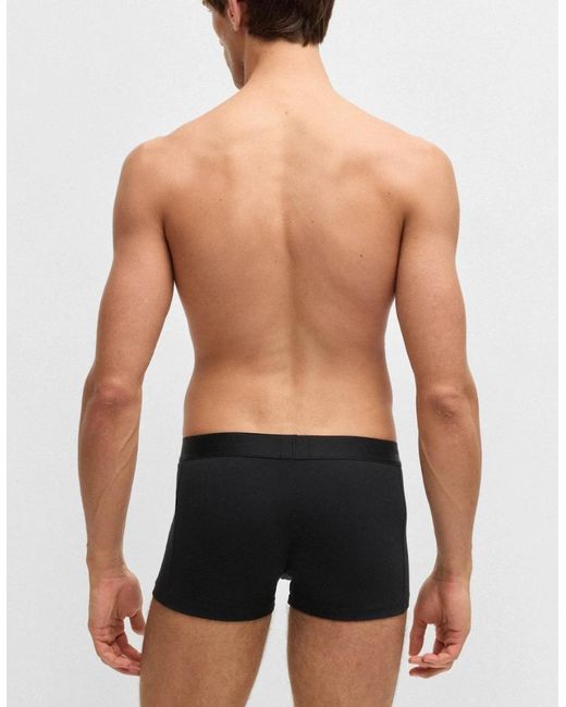 Boss Black Boss 3-Pack Stretch-Cotton Trunks With Logo Waistbands for men