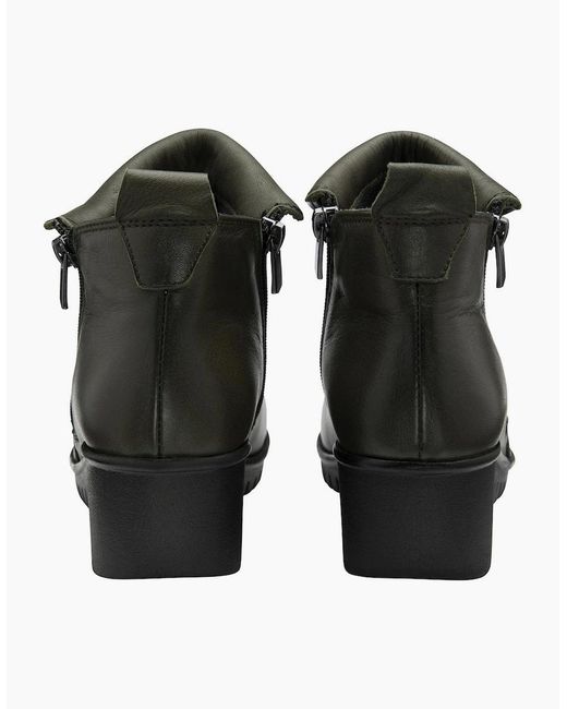 Lotus Green Cordelia Ankle Boots