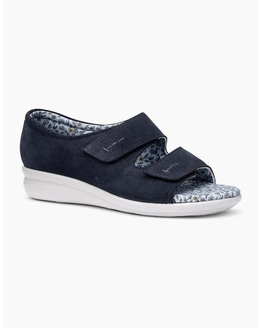 Hotter Blue Siesta Slippers
