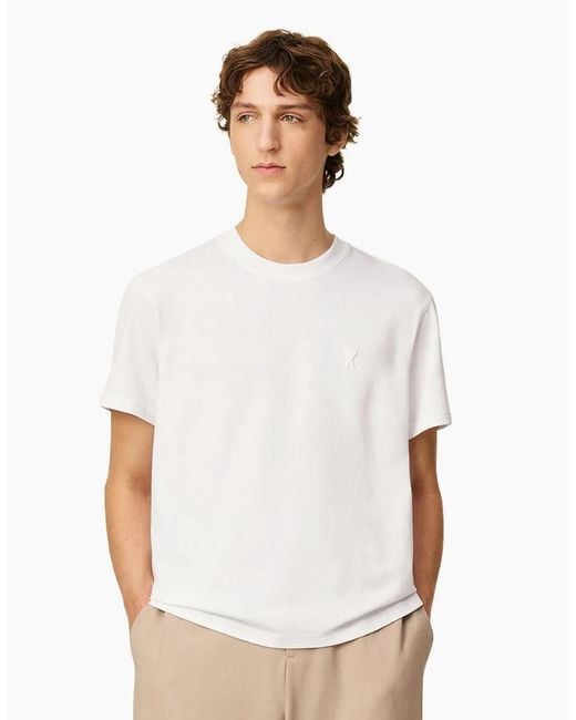 AMI White De Coeur T-Shirt for men
