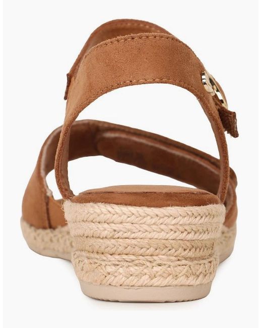 Softline Brown California Low Wedge Sandals