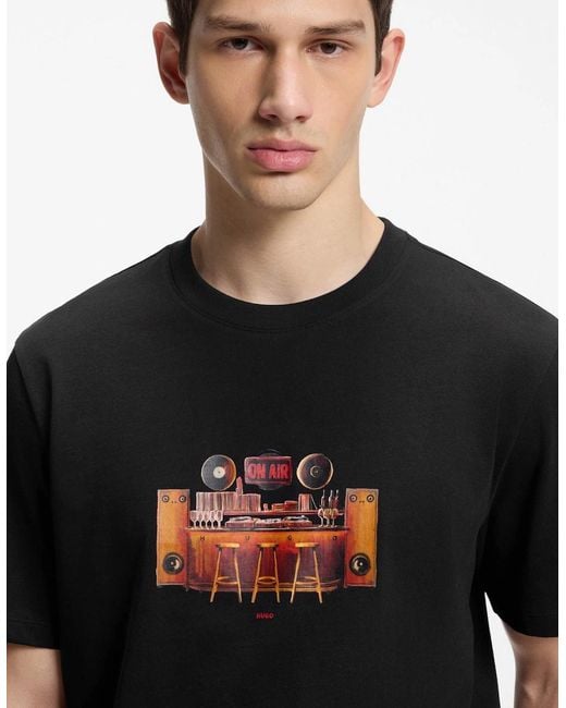 Boss Black Hugo Durectee Graphic T-Shirt for men
