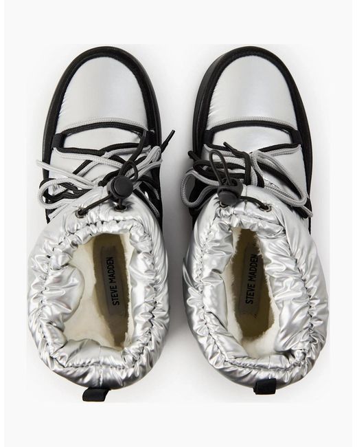 Steve Madden White Zienna Block Court Shoes