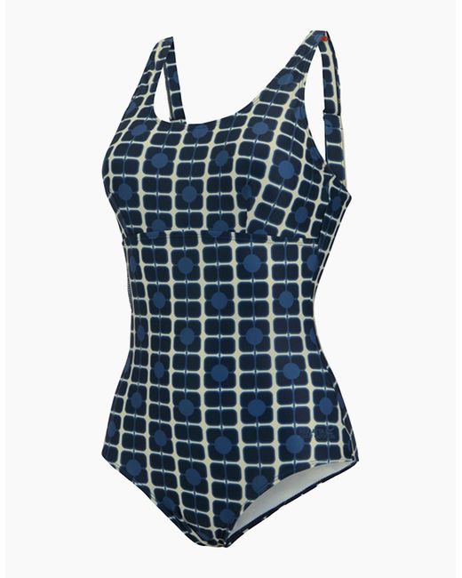 Regatta Blue Ladies Orla Kiely Poppy One Piece Swimsuit