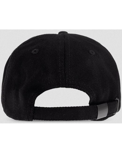 Versace Black Rubberised International Logo Triple Cap for men