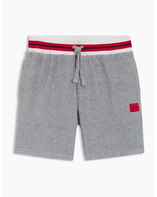 Boss Gray Contrast Trim Shorts for men