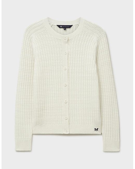 Crew Natural Tillie Textured Cardigan Linen