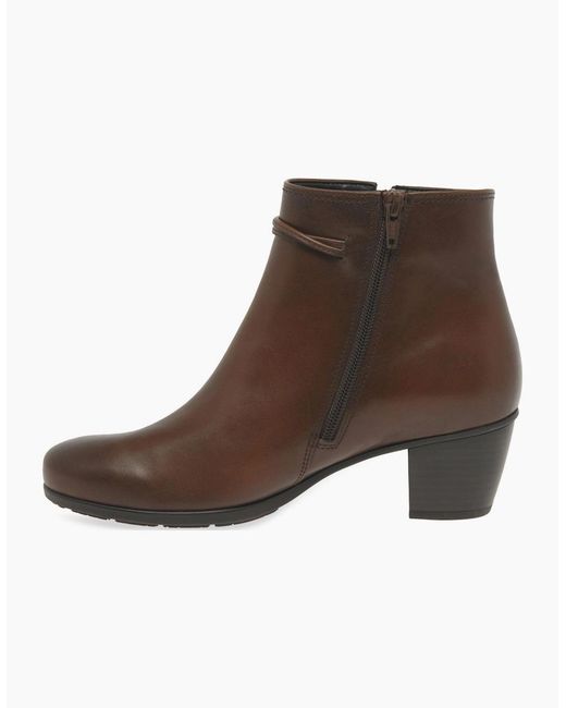 Gabor Brown Ela Ankle Boots