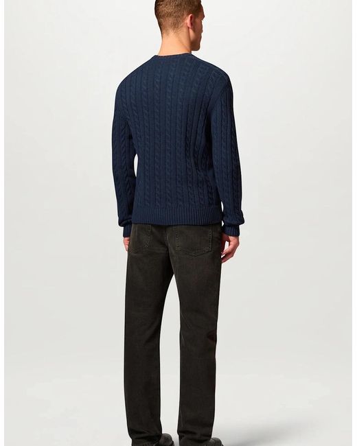 Belstaff Blue Westport Crewneck Sweater for men