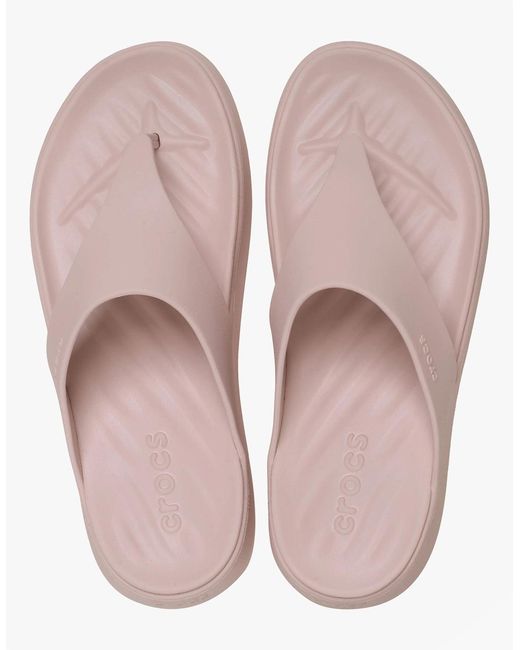 CROCSTM Pink Getaway Triangle Flip Flip-Flops Quartz