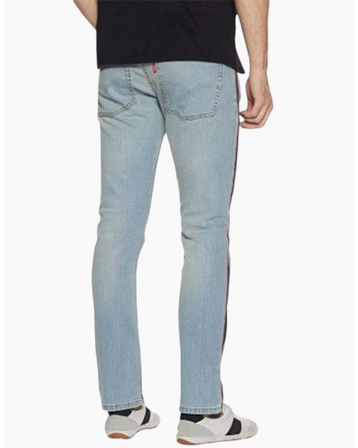 Levi's Blue Levi's 65504 Jeans Original Riveted Stretch Skinny Straight Fit Denim Pants for men