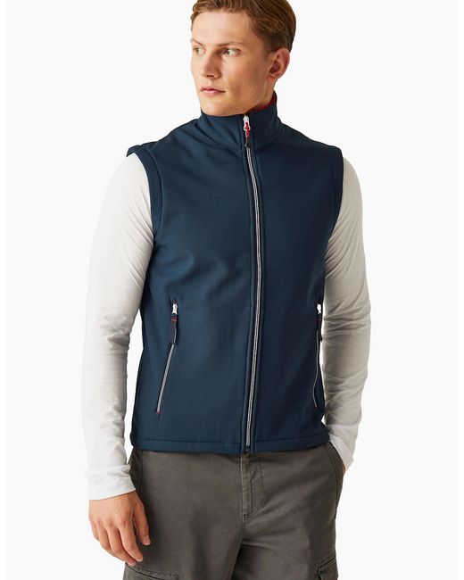 Regatta Blue Professional Softshell 2 Layer Body Warmer for men