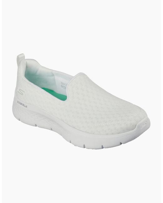 Skechers White Slip On Trainers